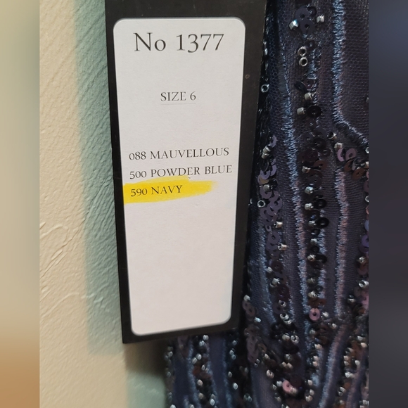 Alexander by Daymor Navy Trumpet Gown - Picture 4 of 9